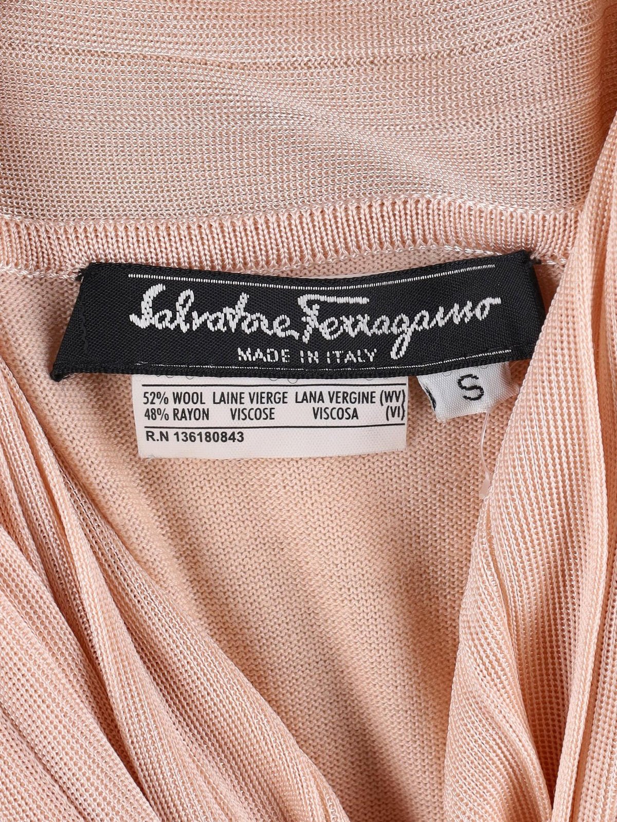 Salvatore Ferragamo Sleeveless Knitted Top with Scarf Detail W7426.12  Ferragamo 