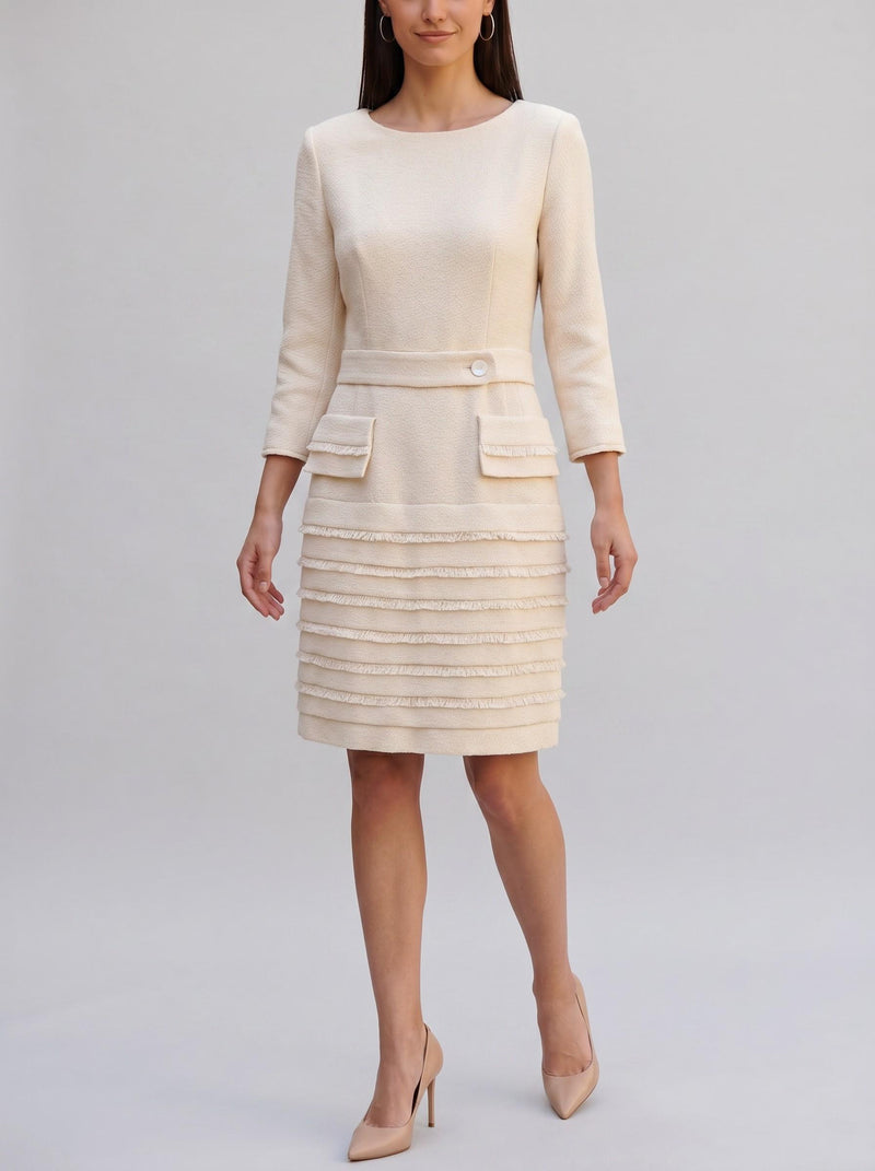 Valentino White Wool Midi Dress MR260725.36  Valentino Boutique 