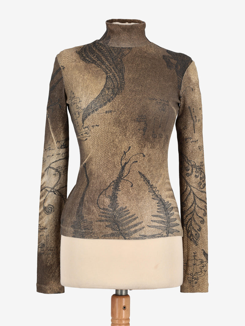 Just Cavalli Turtle Neck Patterned Shirt W24121253.17  Just Cavalli 