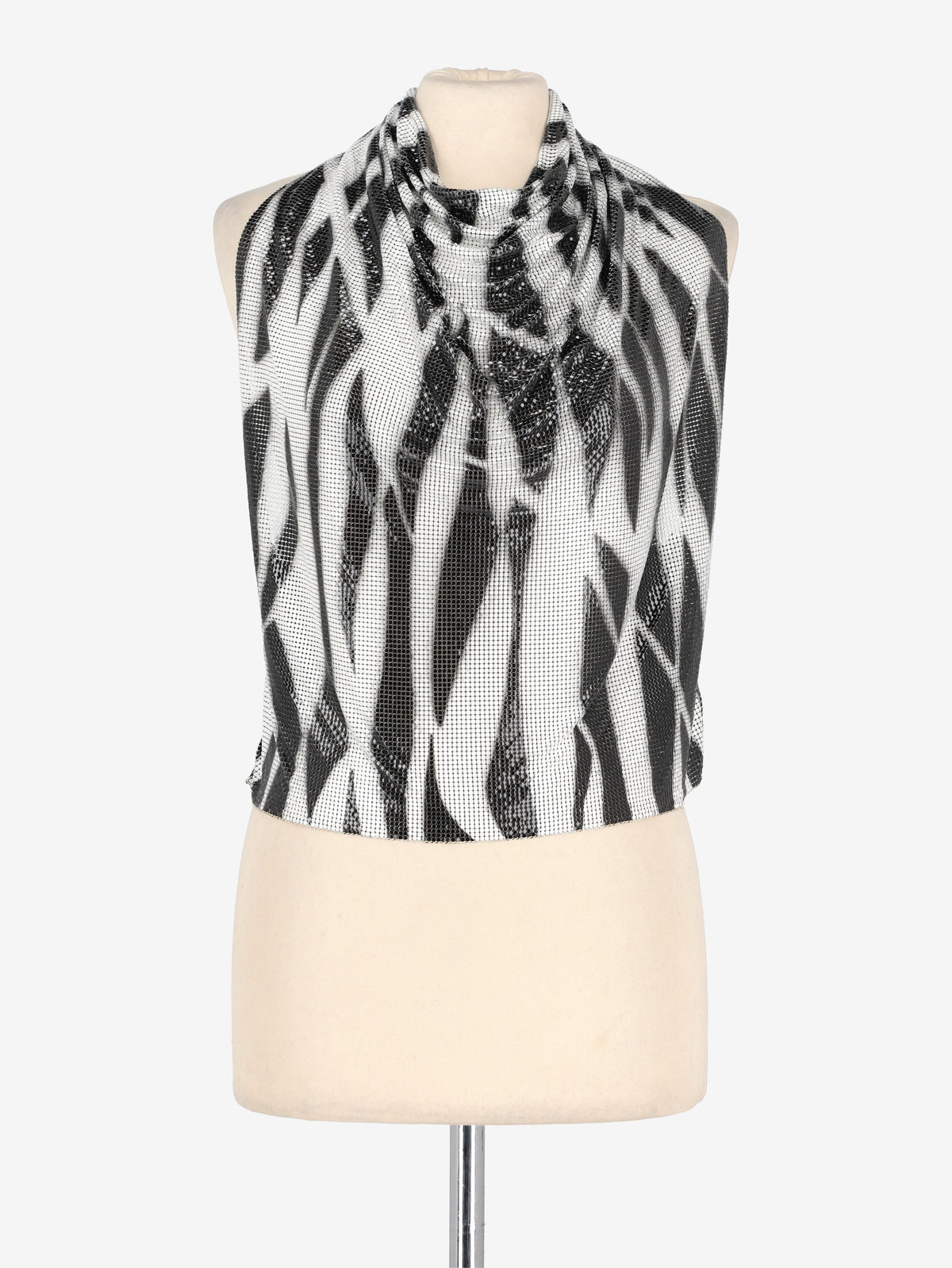 Versace Zebra Print Open-Back Top MR206002  Versace 