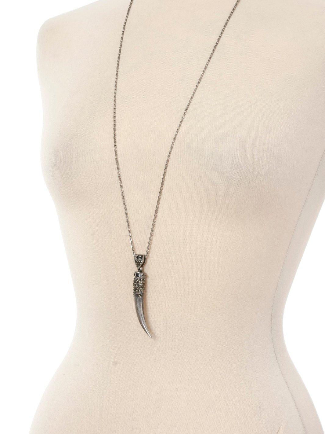 Y2K Jean Paul Gaultier necklace with horn-shaped pendant W22062136  Jean Paul Gaultier 