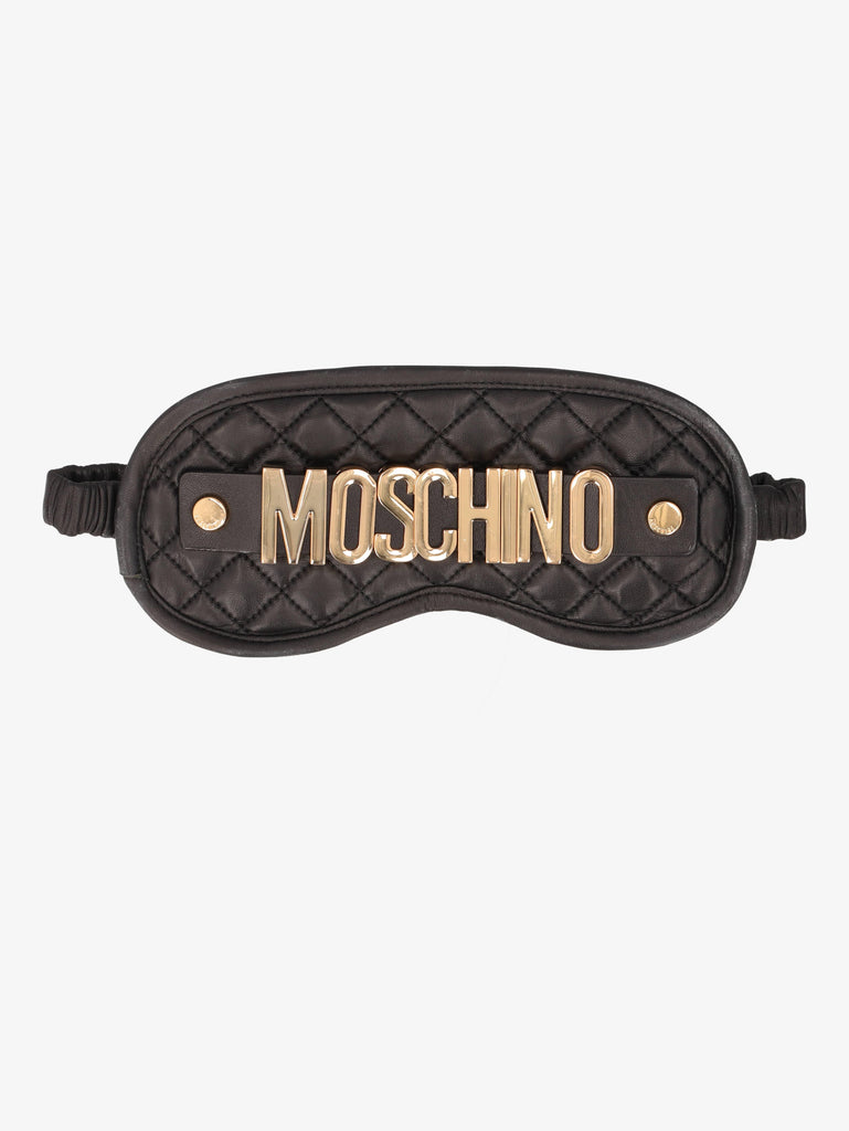 Moschino Sleeping Mask in Black Leather WCV250876  Moschino 