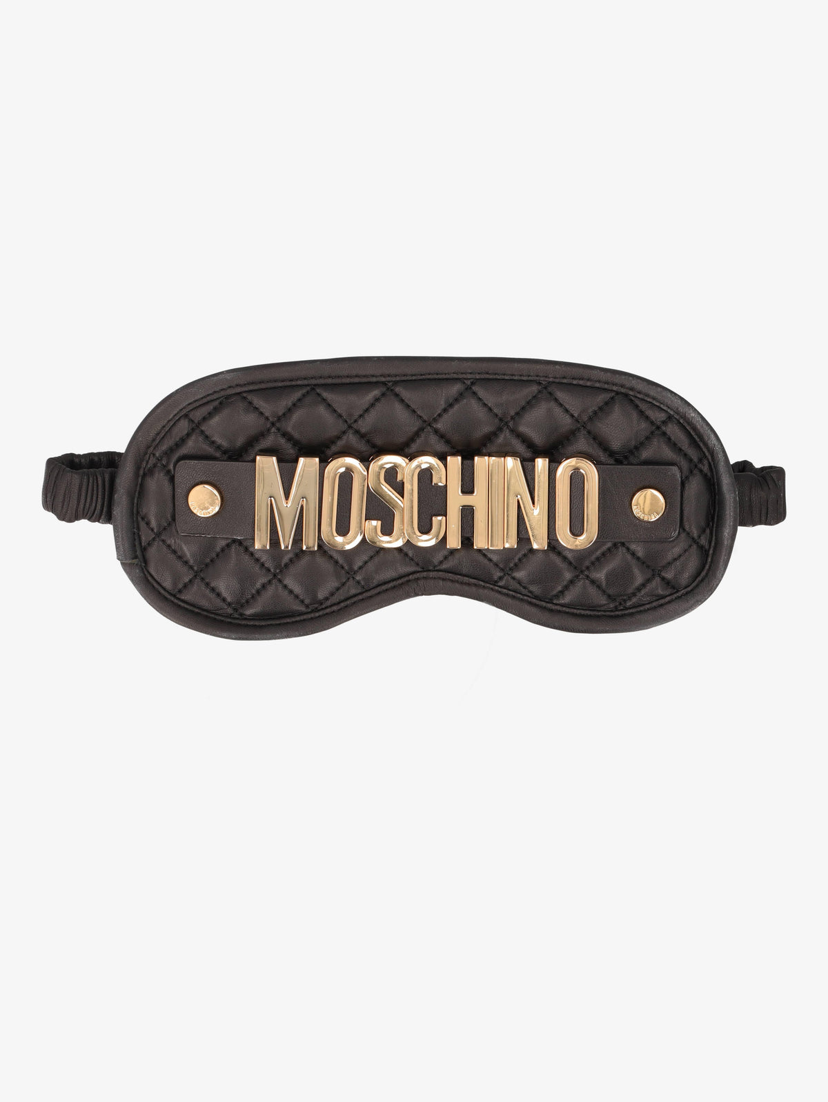 Moschino Sleeping Mask in Black Leather WCV250876  Moschino 