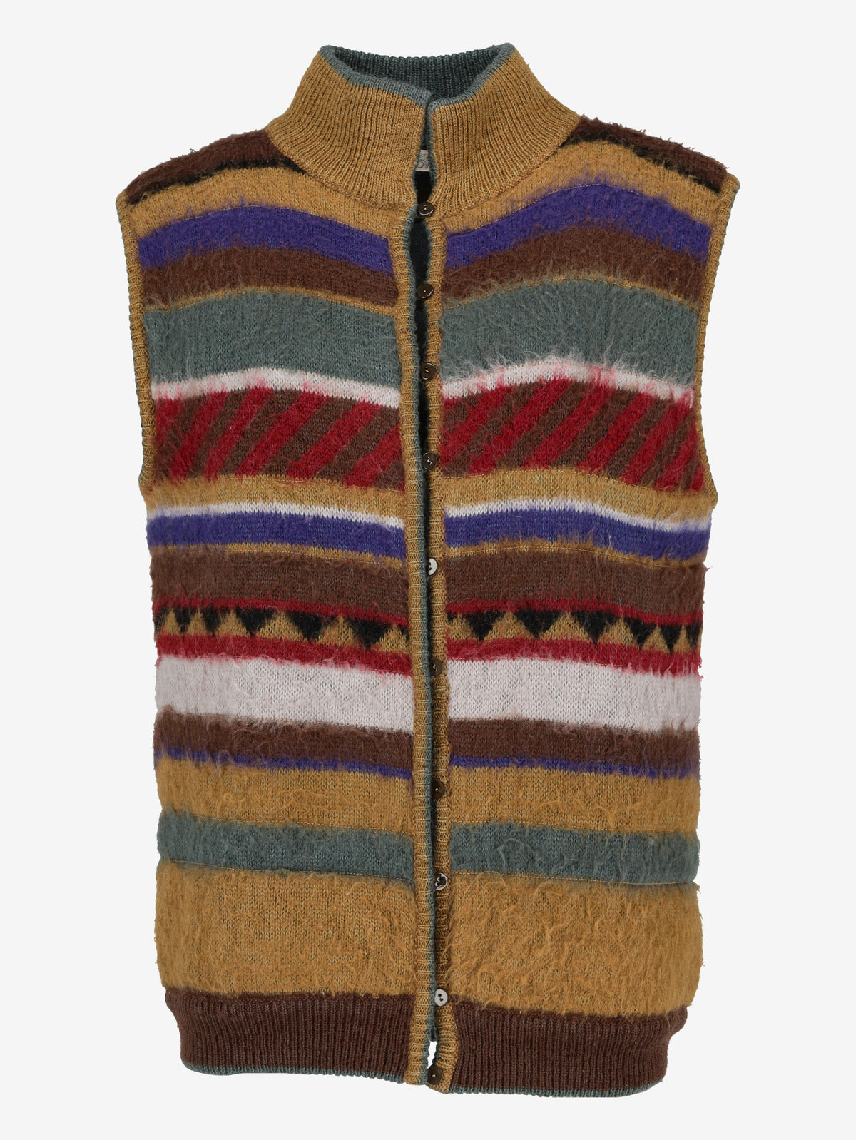 Enrico Coveri Multicolored Striped Sweater Vest MR241025.10  Enrico Coveri 