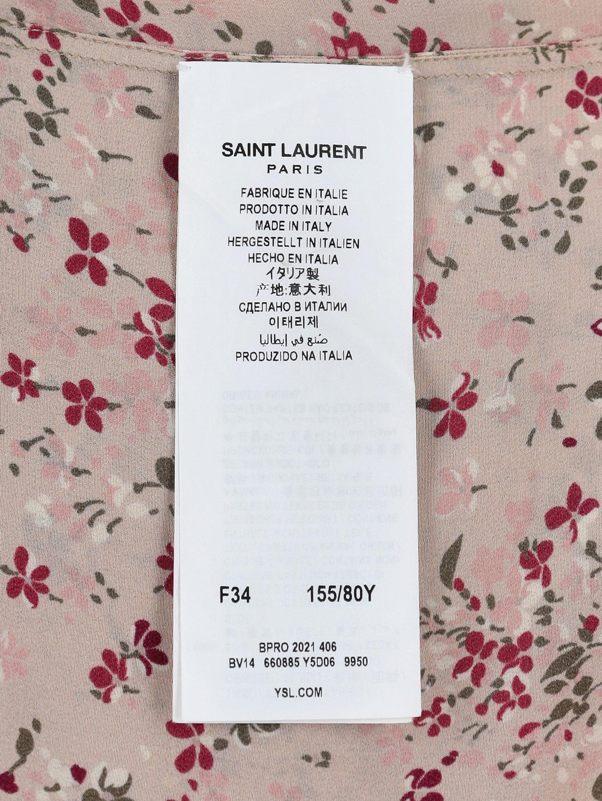 Saint Laurent Flowered Shirt W031025.8  Saint Laurent 