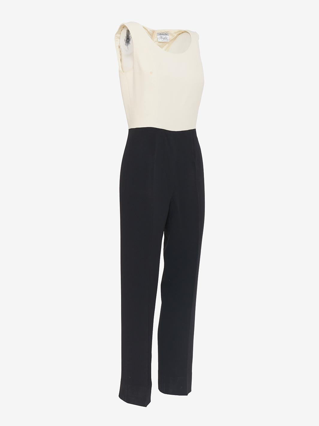 Piano Line of Max Mara Jumpsuit White Black
