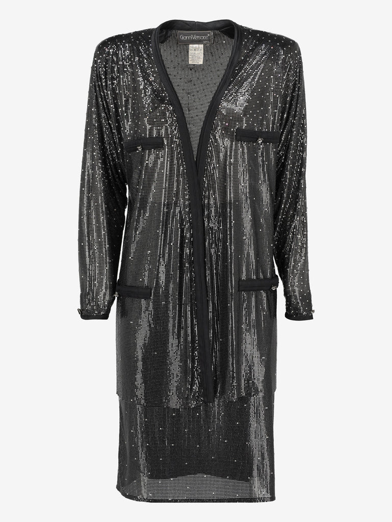 Gianni Versace Couture - Black Metallic Mesh Tunic Dress AR113  Gianni Versace 