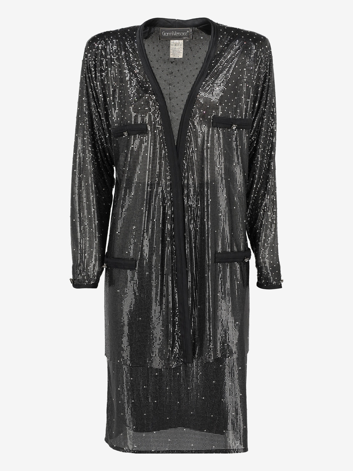 Gianni Versace Couture - Black Metallic Mesh Tunic Dress AR113  Gianni Versace 