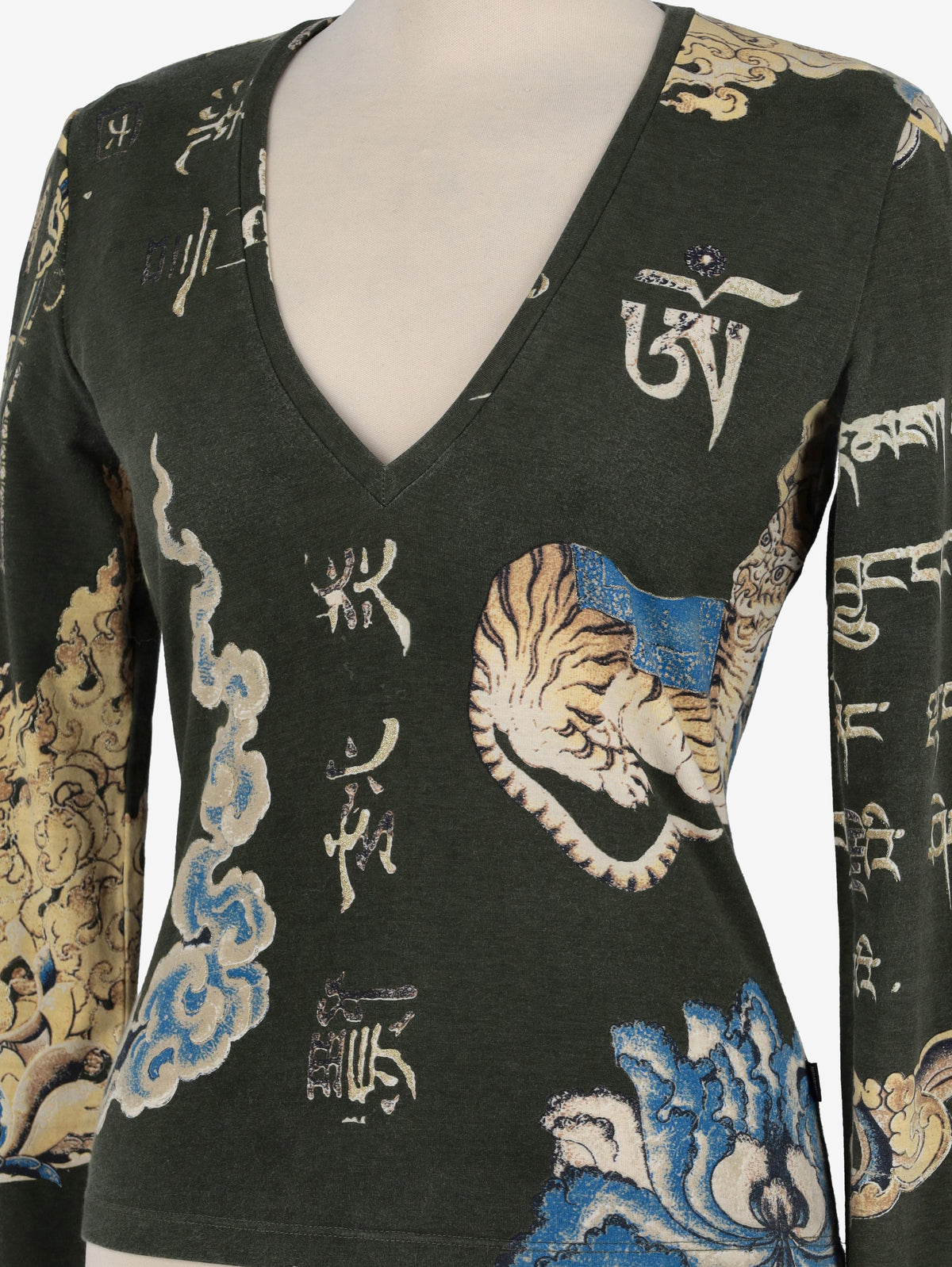 Just Cavalli Oriental Print Shirt W24121253.7  Just Cavalli 