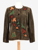 Yves Saint Laurent Suede Jacket With Leaves