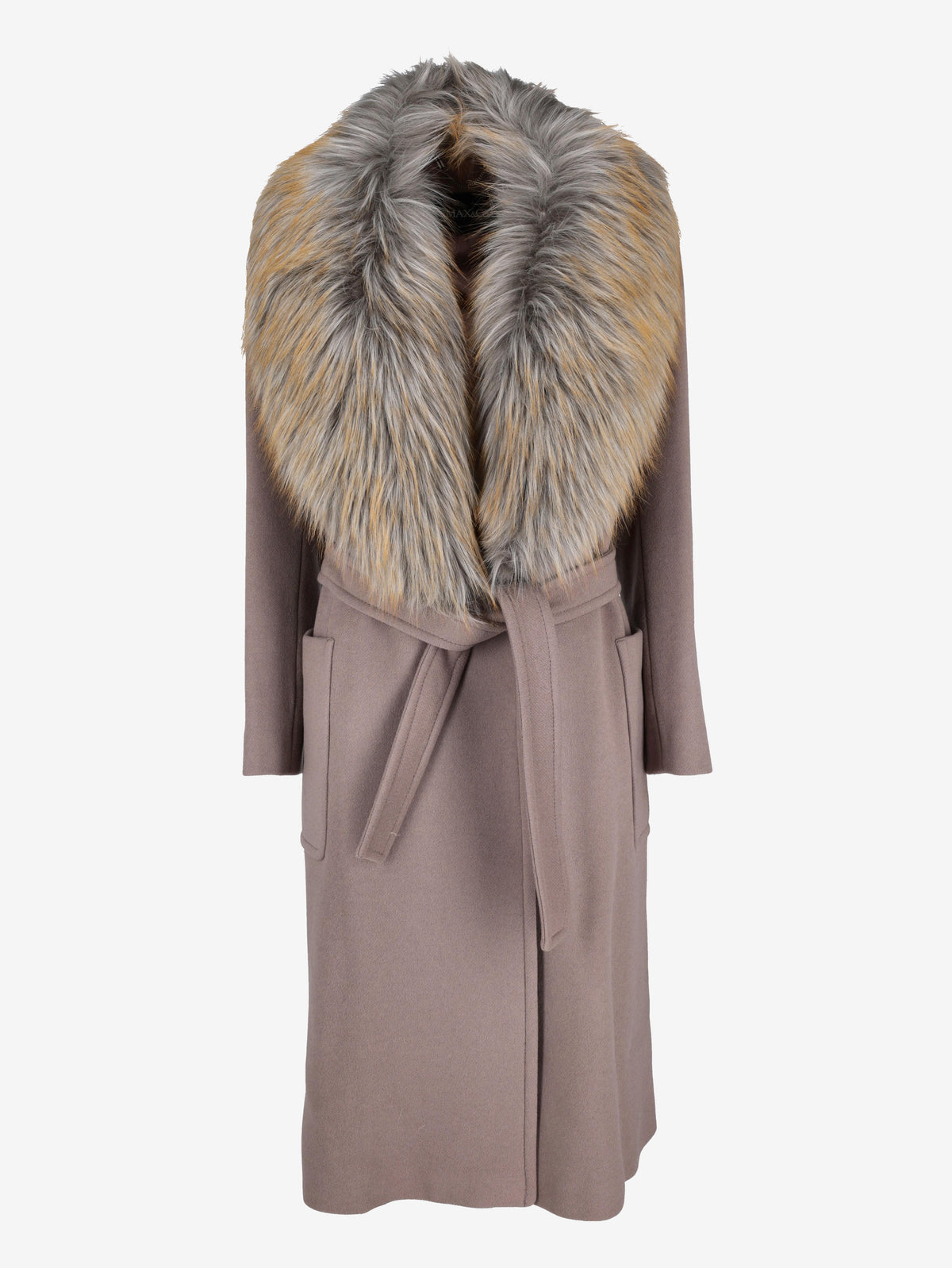 Max & Co. Wool Coat with Faux Fur Collar CVM26.22.9  Max & Co 