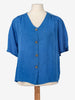 Vintage Blue Flowered Shirt WCV041224.38  Vintage 
