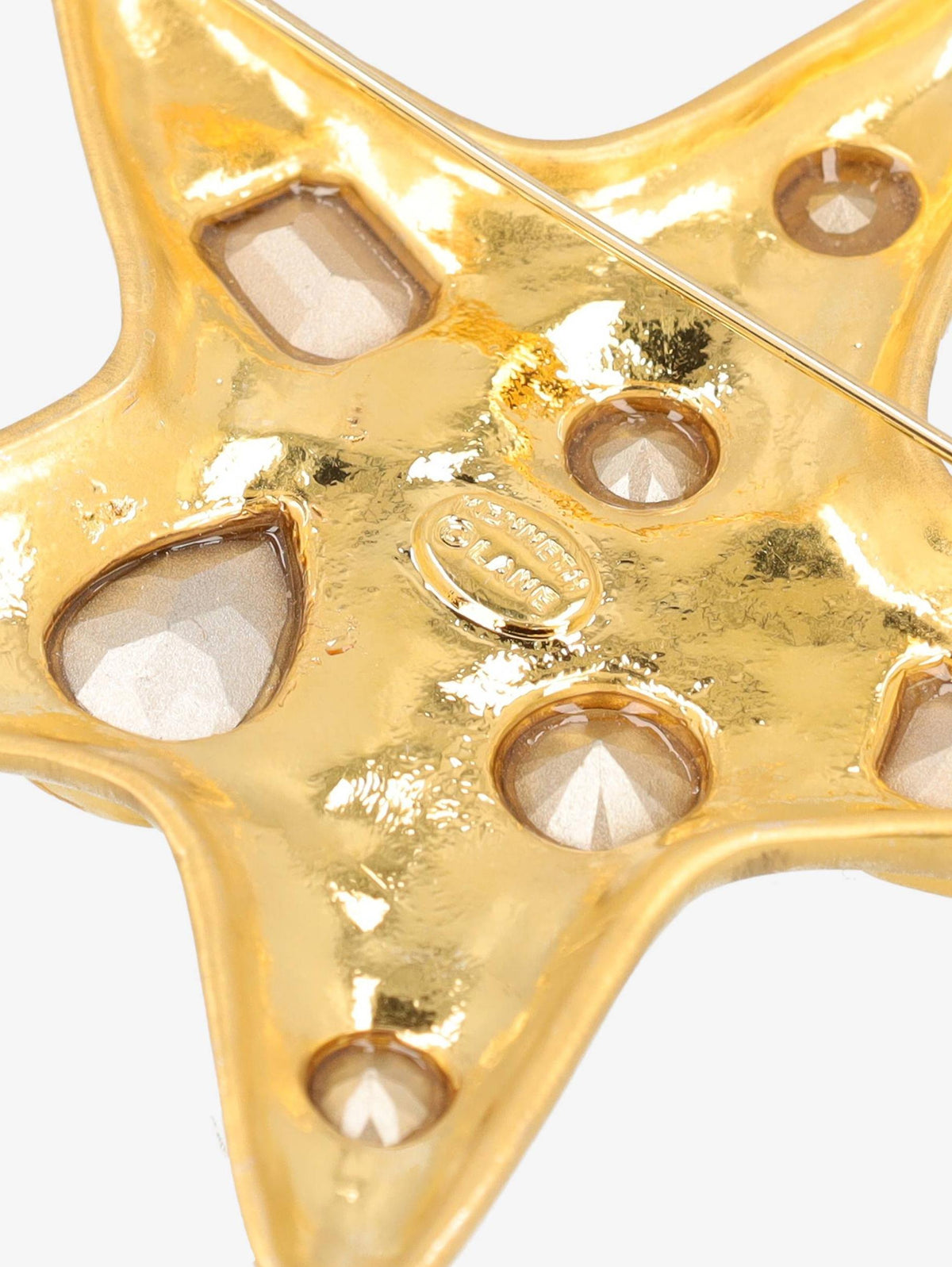 Kenneth Jay Lane Jackie Gold Star Brooch CVR24.1.135  Kenneth Jay Lane 