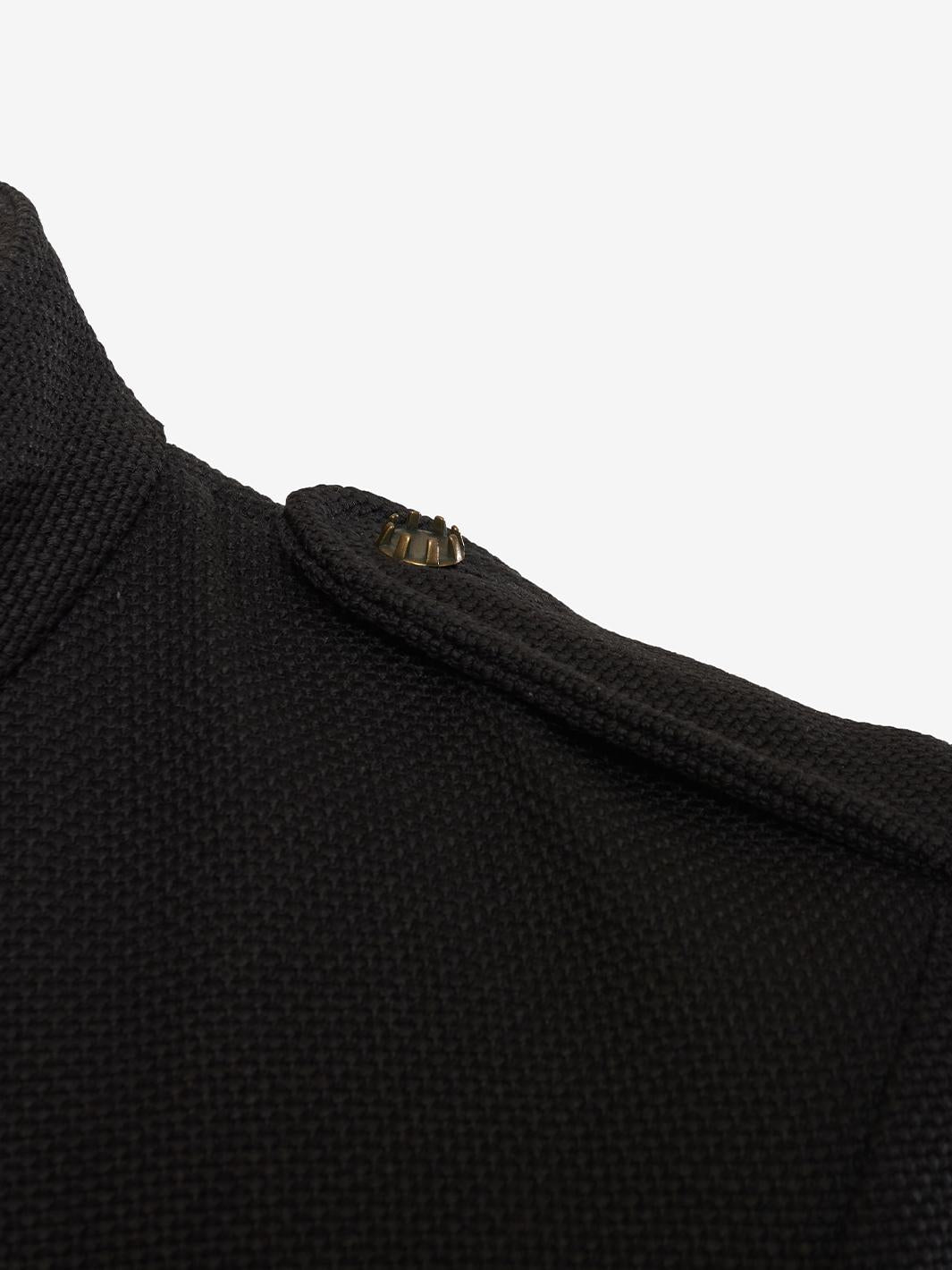 Giacca sahariana Yves Saint Laurent in cotone nero