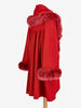 Vintage Red Coat With Fur W2511.115.09  Vintage 