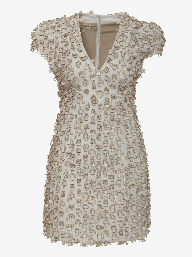 Krizia Grey leather mini dress CVB22.125.3  Krizia 