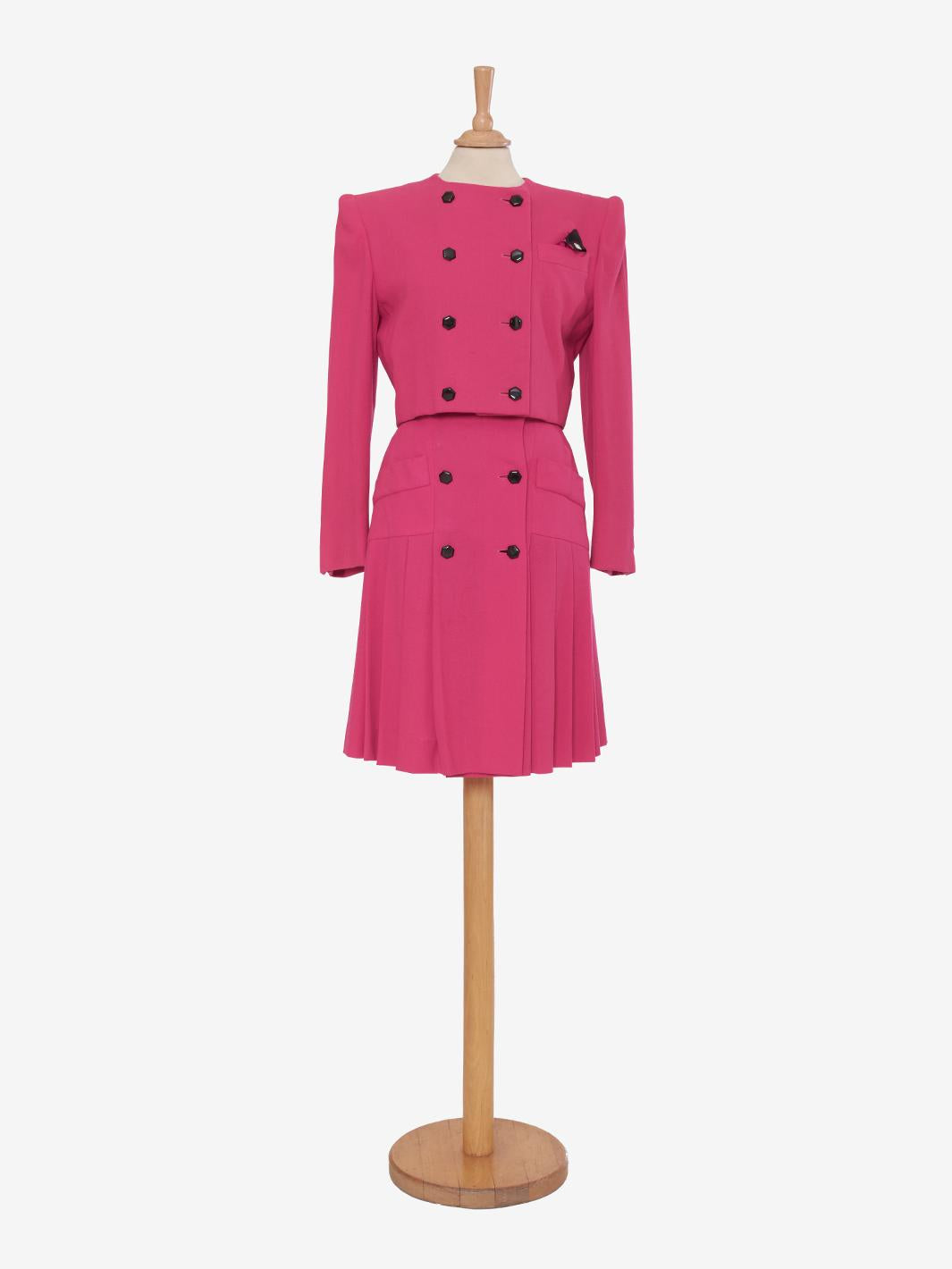 Juanita Sabbadini Fuchsia Wool Crepe Tailleur