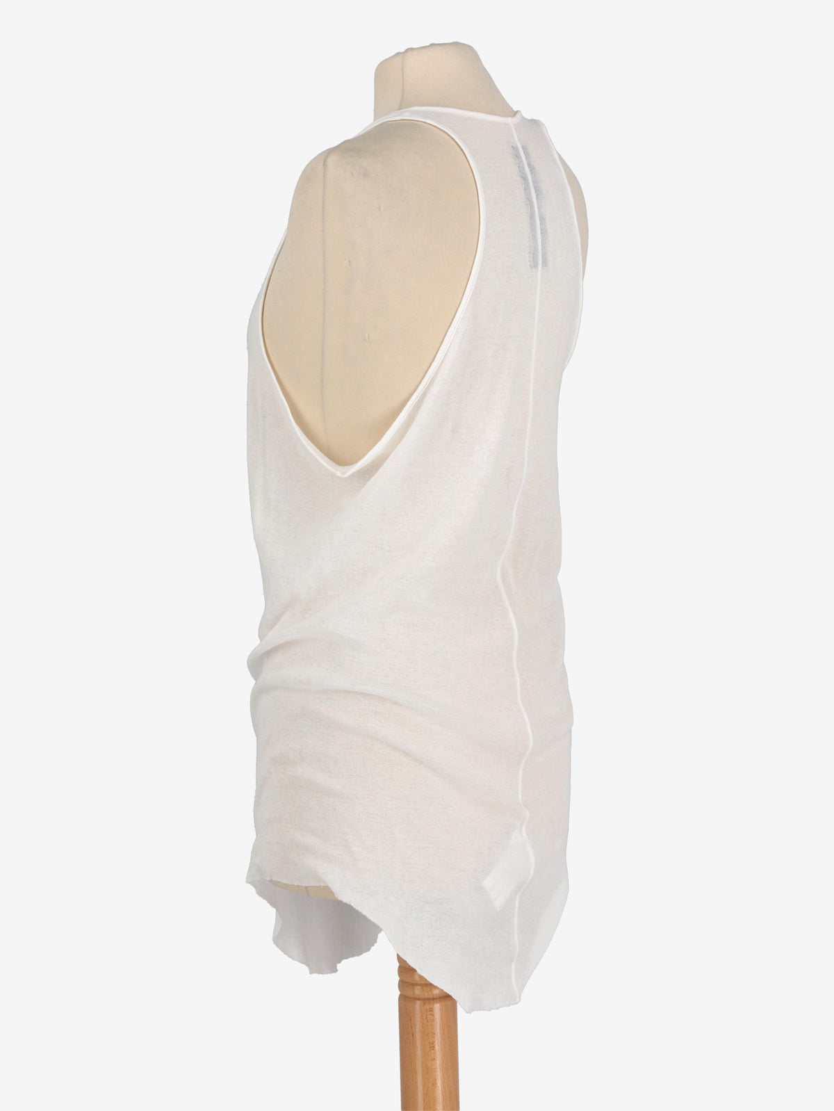 Rick Owens Forever Basic Rib Tank in White Cotton RM290925.24  Rick Owens 