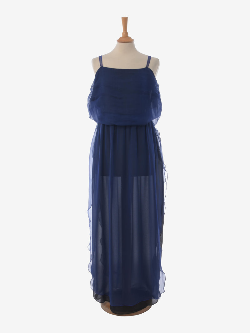 Krizia Blue And Black Long Dress WCV050624  Krizia 