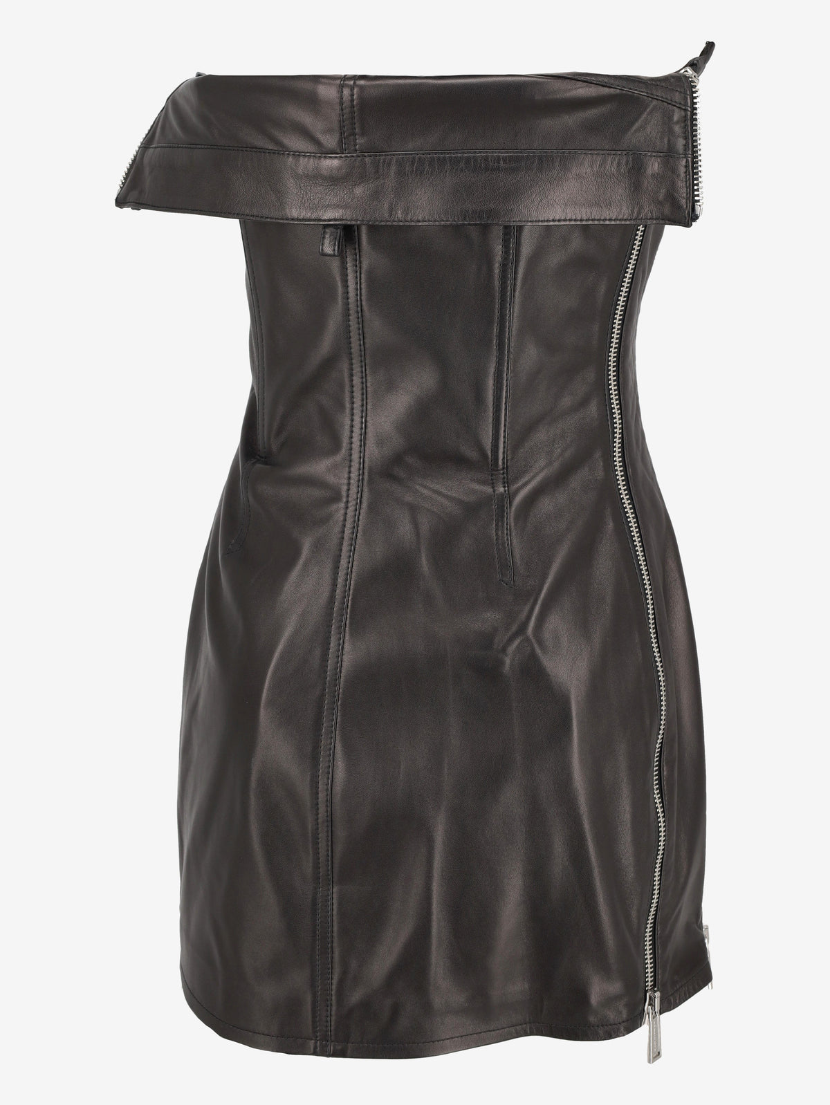 Dsquared2 "Misfits" Leather Strapless Dress CVM26.23.21  Dsquared² 