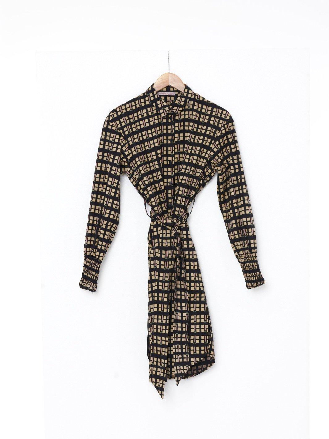2020 Cavalli e Nastri chemisier dress with geometric print W22070401  Cavalli e Nastri 