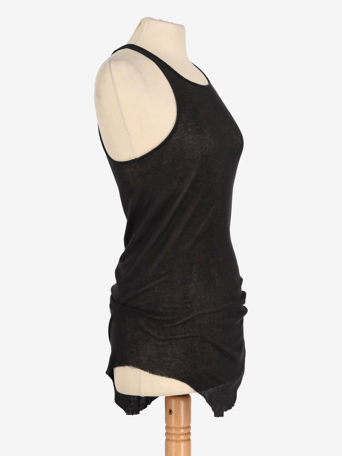 Rick Owens Forever Basic Rib Tank in Black Cotton RM300625.85  Rick Owens 