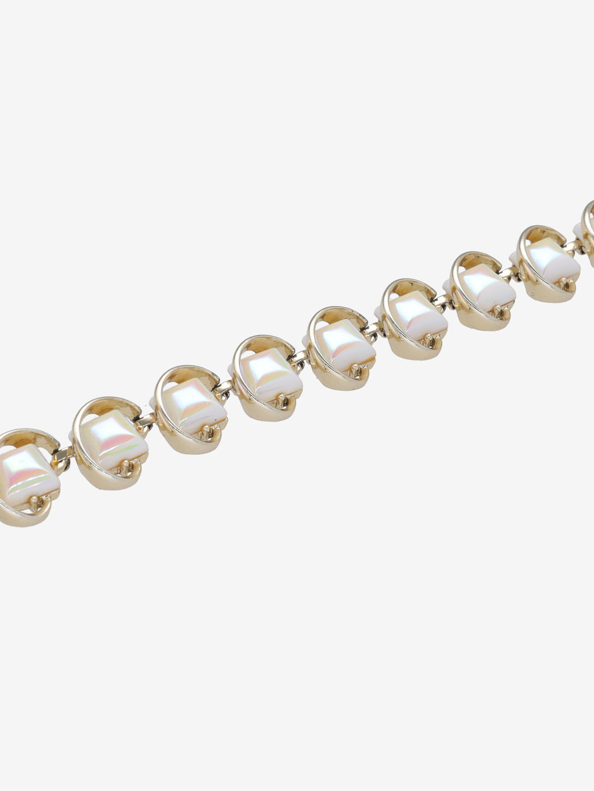 Kenneth Jay Lane Necklace with Iridescent Geometric Inserts W13426.137  Kenneth Jay Lane 