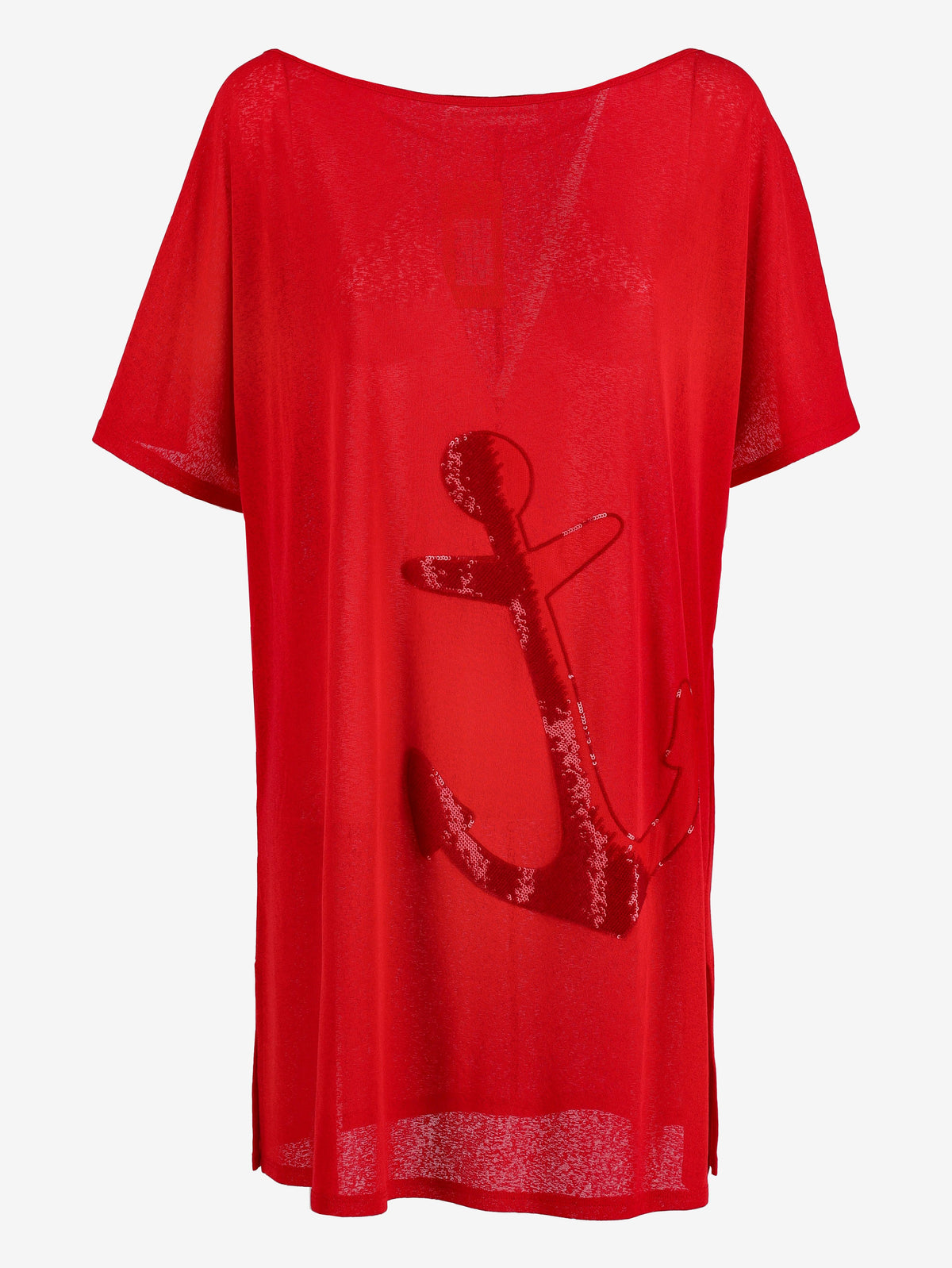 Vintage Red Dress With Anchor WCV241010352  Vintage 