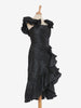 Vintage black silk dress MR202064  Vintage 