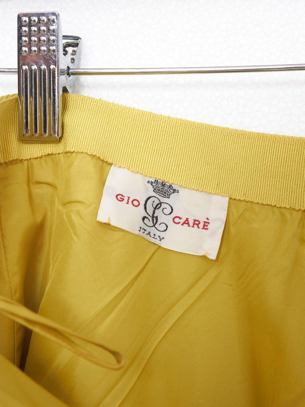 1960s knee-length Gio Caré skirt in lime green cotton W22051913  Gio Carè 