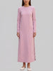 Gucci Structured Long Cady Dress in Dusty Pink with Side Zip AR119  Gucci 