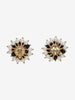 Vintage Black Beaded Earrings