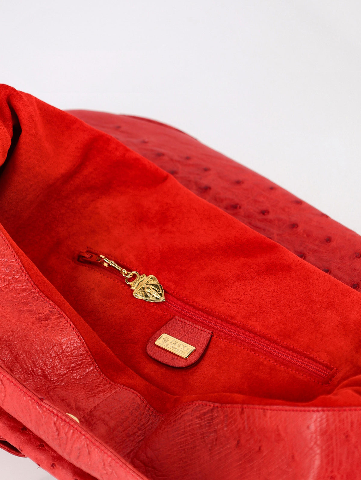 Gucci Ostrich Shoulder Bag