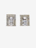 Vintage Rectangular Drop Earrings with Cascading Rhinestones W13426.44  Vintage 