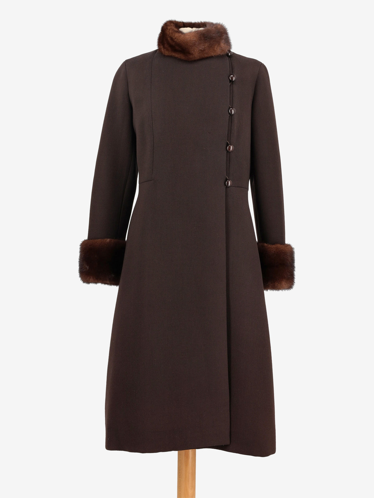 Vintage Coat With Mink Details