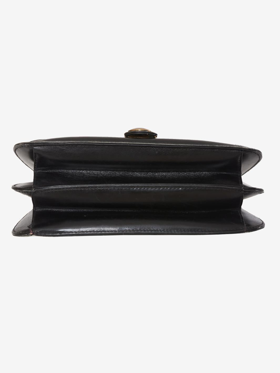 Gucci Black Leather Hand Bag MR010823.2  Gucci 