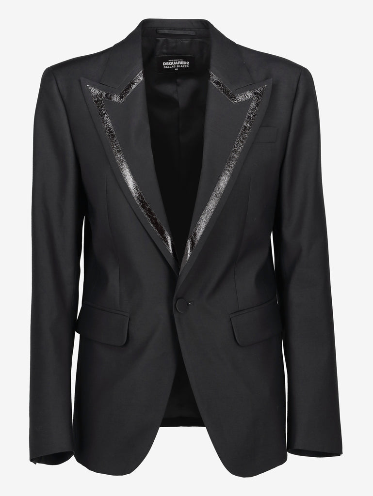 DSQUARED2 Dallas One-Button Blazer in Wool & Silk CVM26.23.212  Dsquared² 