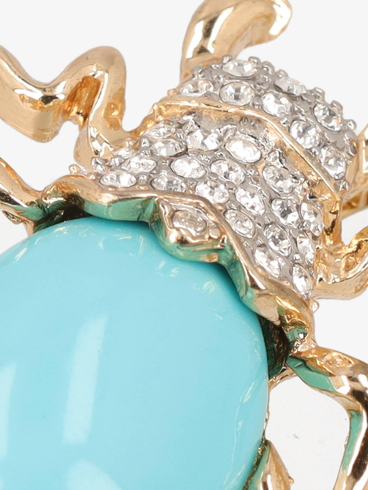 Kenneth Jay Lane Acquamarine Beetle Brooch CVR24.1.138  Kenneth Jay Lane 