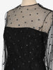 Sheer Dress with Glitter and Feather Details CVM24.19.12  Vintage 