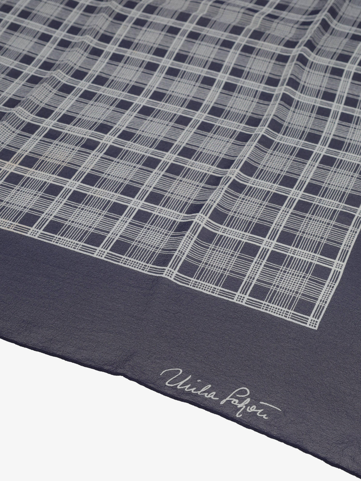 Mila Schön Check Silk Foulard