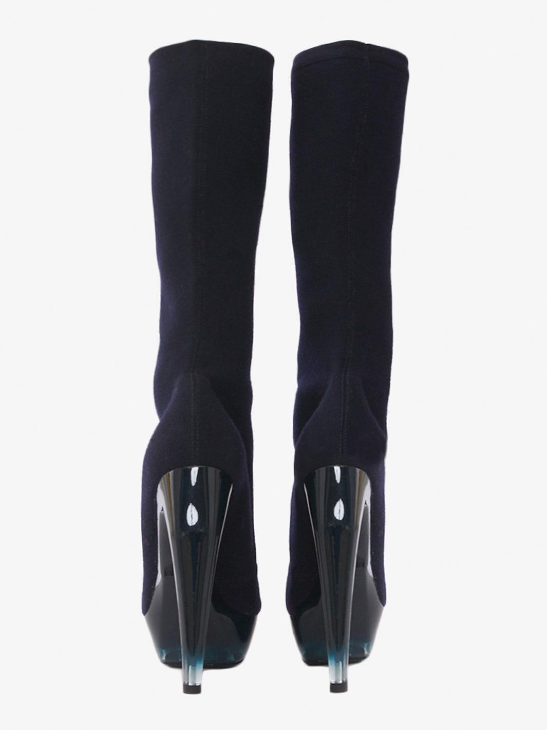 Jil Sander boot with black sock stretch fabric upper W300822.3  Jil Sander 
