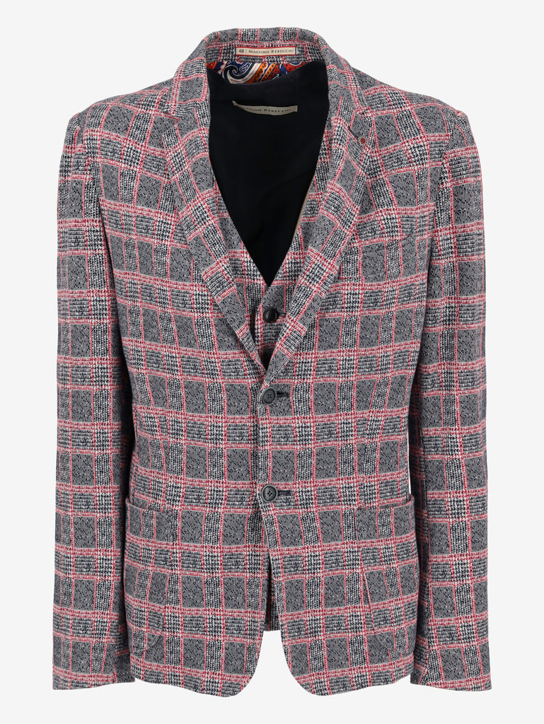 Massimo Rebecchi Checked Blazer With Vest WCV250830.06  Massimo Rebecchi 