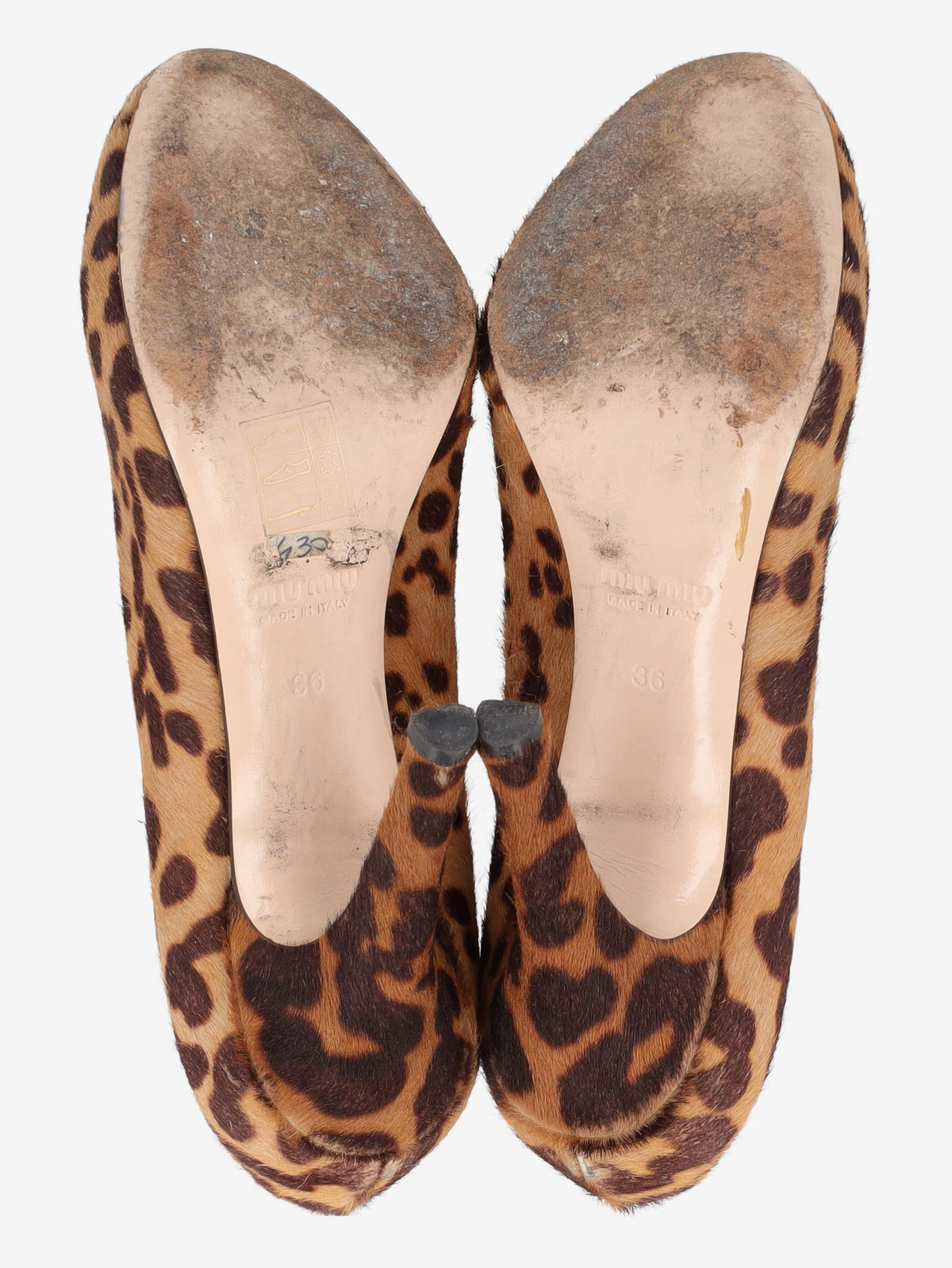 Miu Miu Leopard Print Heels W2202158  Miu Miu 