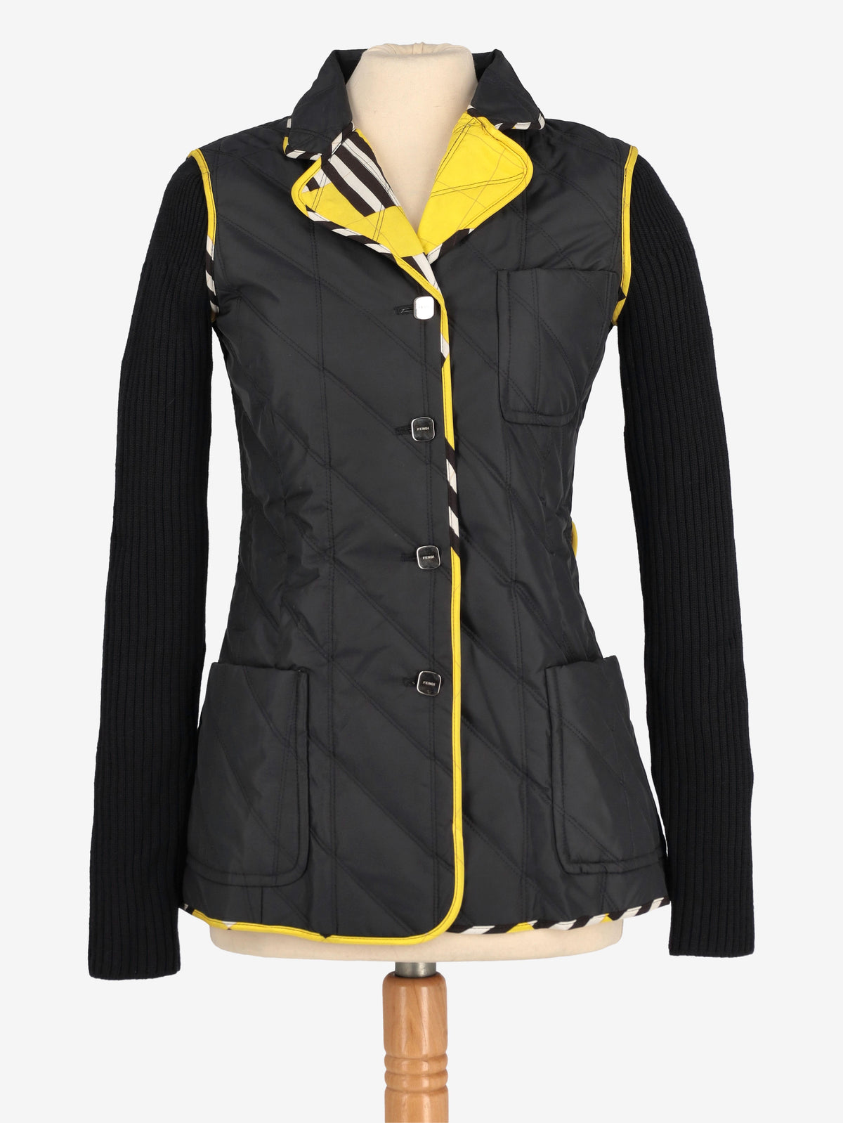 Fendi Black Quilted Jacket W2511.63  Fendi 