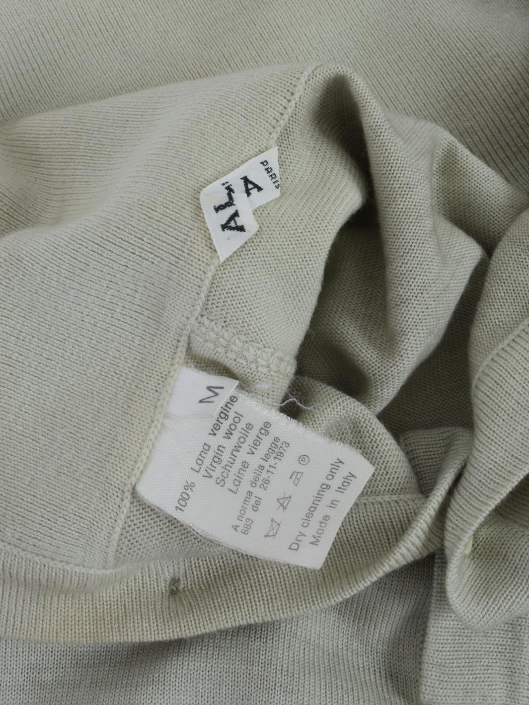 Alaïa 羊毛鼠尾草套装 - 80 年代