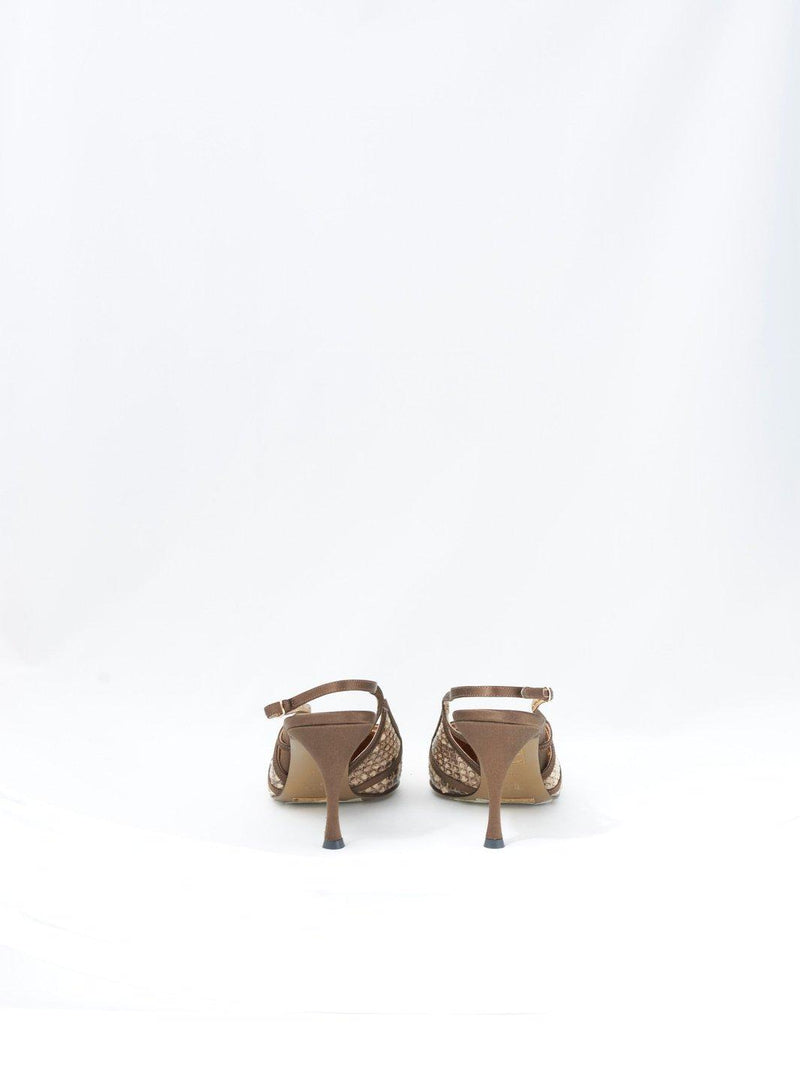 2010 Dolce&Gabbana python slingbacks W2203141  Dolce & Gabbana 