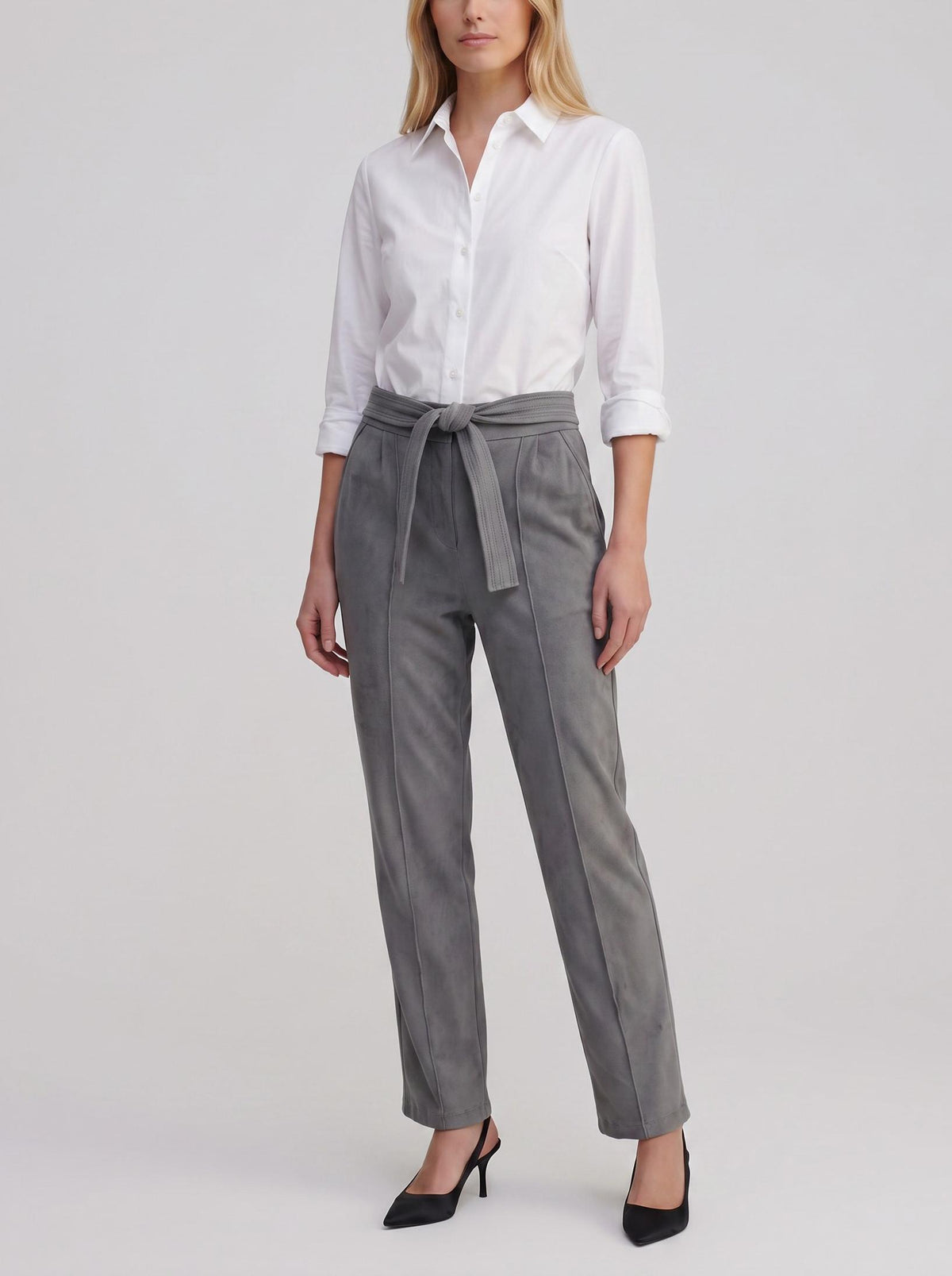 Giorgio Armani Faux Suede Straight-Leg Trousers W27526.35  Giorgio Armani 
