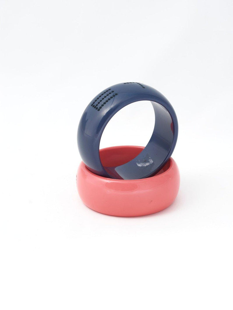 1980s Etro rigid bracelets, fuchsia and blue W22062126  Etro 