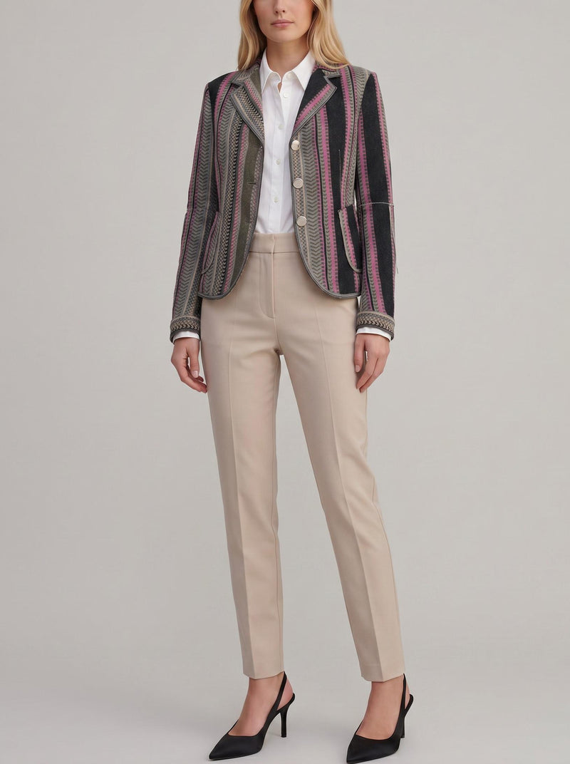 Marithé + François Girbaud Fringe-Detail Wool Blend Blazer MR081225.1  Marithé et François Girbaud 