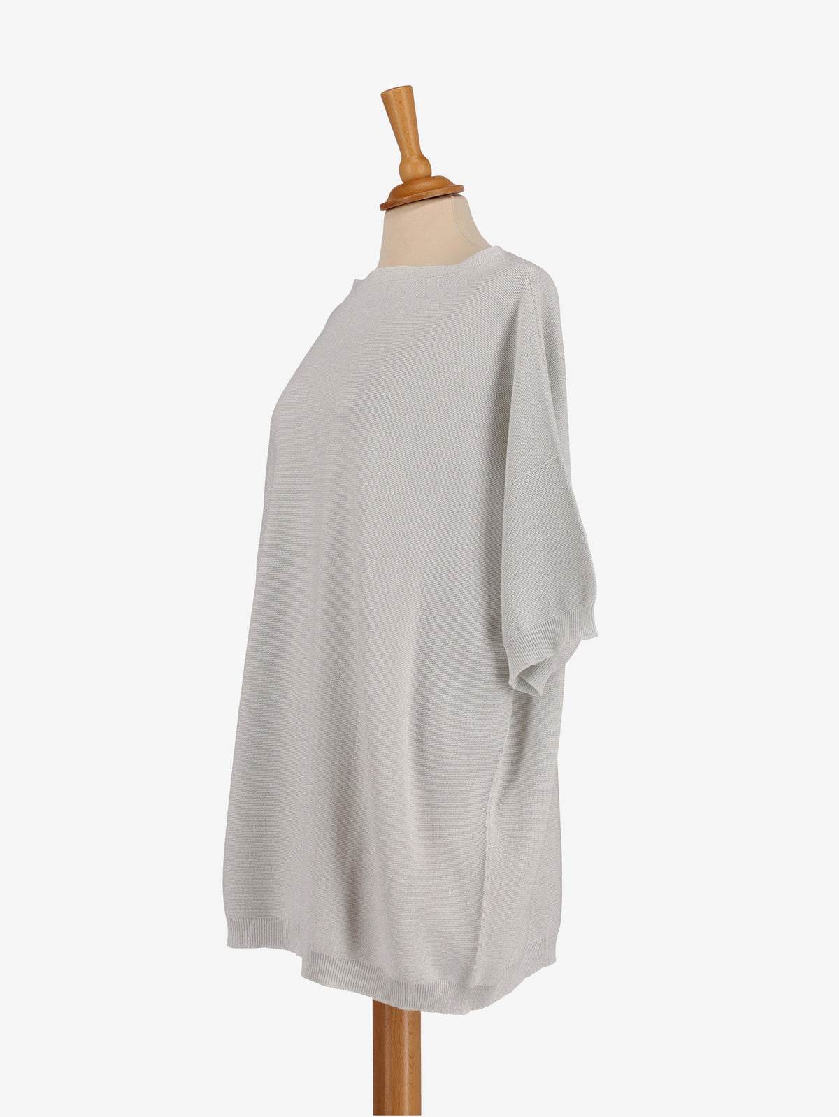Fabiana Filippi Silver Lurex Maxi Shirt